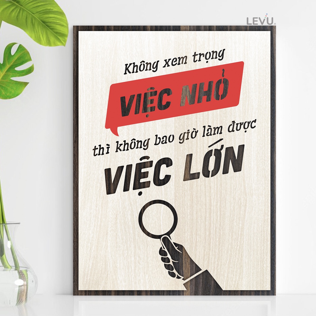 Tranh Tạo Động Lực LEVU067 bằng gỗ khắc laser cao cấp