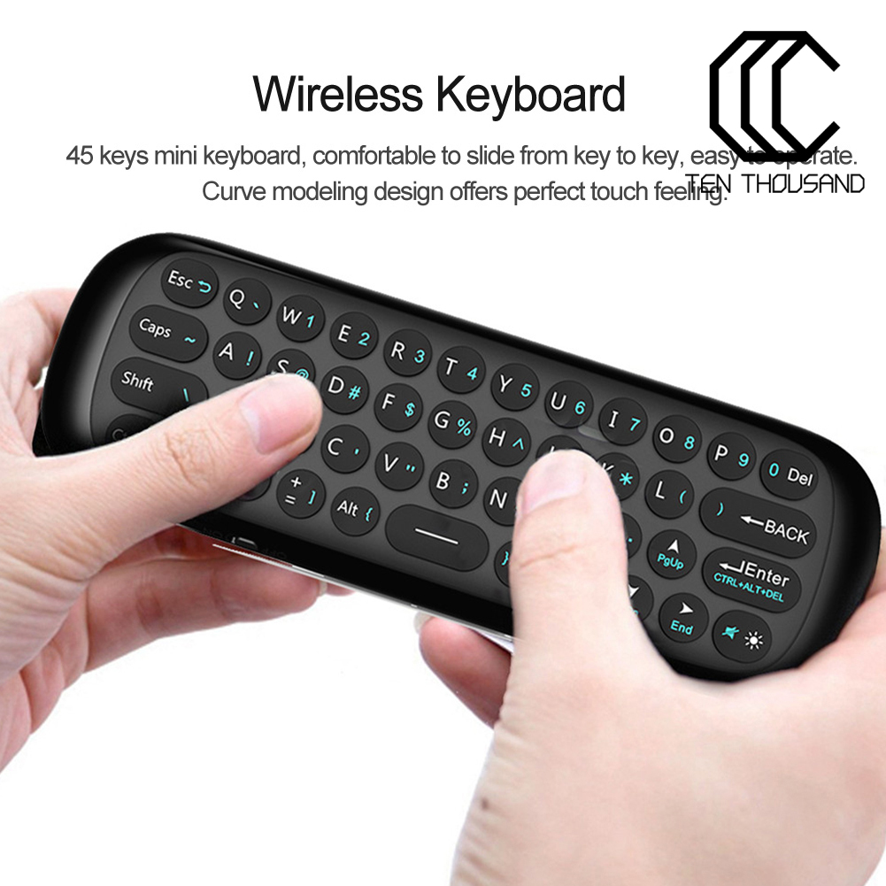 T~🔥W1 2.4G Wireless Keyboard Air Mouse Remote Control for Android TV Box PC