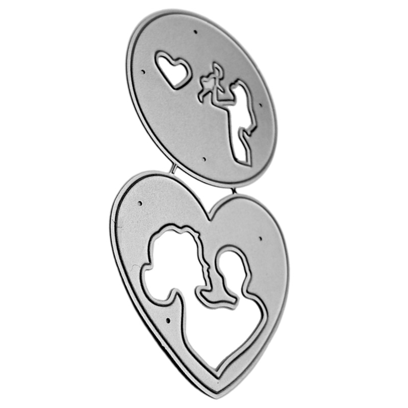 ✿ Khuôn Cắt Giấy Kim Loại Hình Mẹ Và Bé