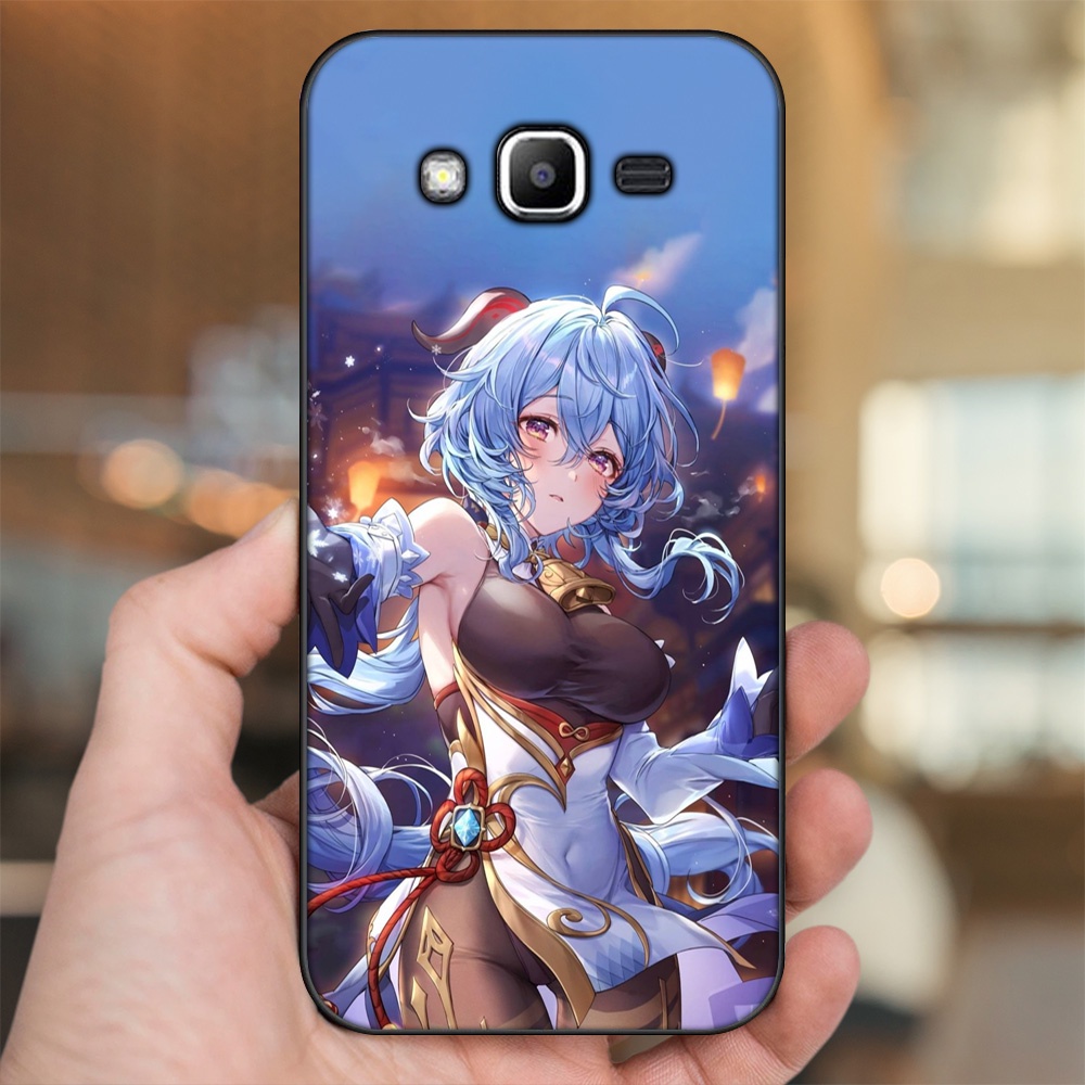 Ốp lưng Samsung J2 Prime, J3 2016, J5 2015 viền đen in hình Ganyu Genshin Impact