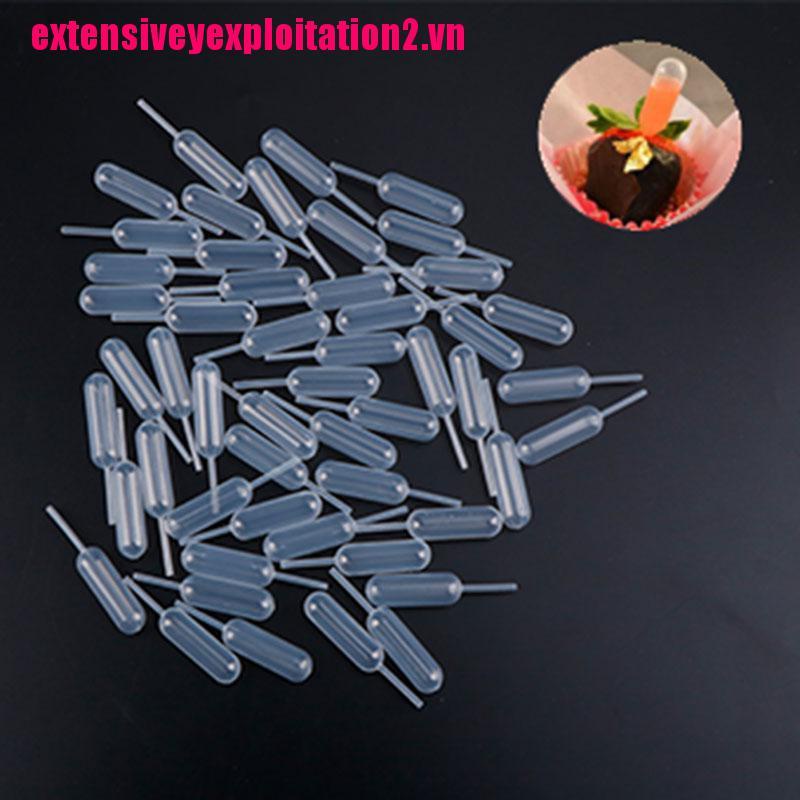 100 ống nhựa nhỏ giọt 4ml chuyên dụng cho làm bánh nướng nhỏ