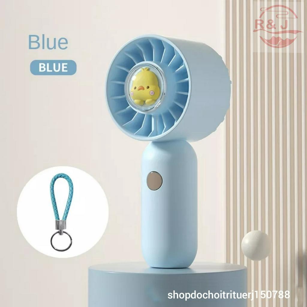 Quạt Mini Cầm Tay Hình Vịt Nhiều Màu, Sạc USB Sử Dụng 2-3h, Lựa Chọn Hoàn Hảo Cho Ngày Hè Năng Động