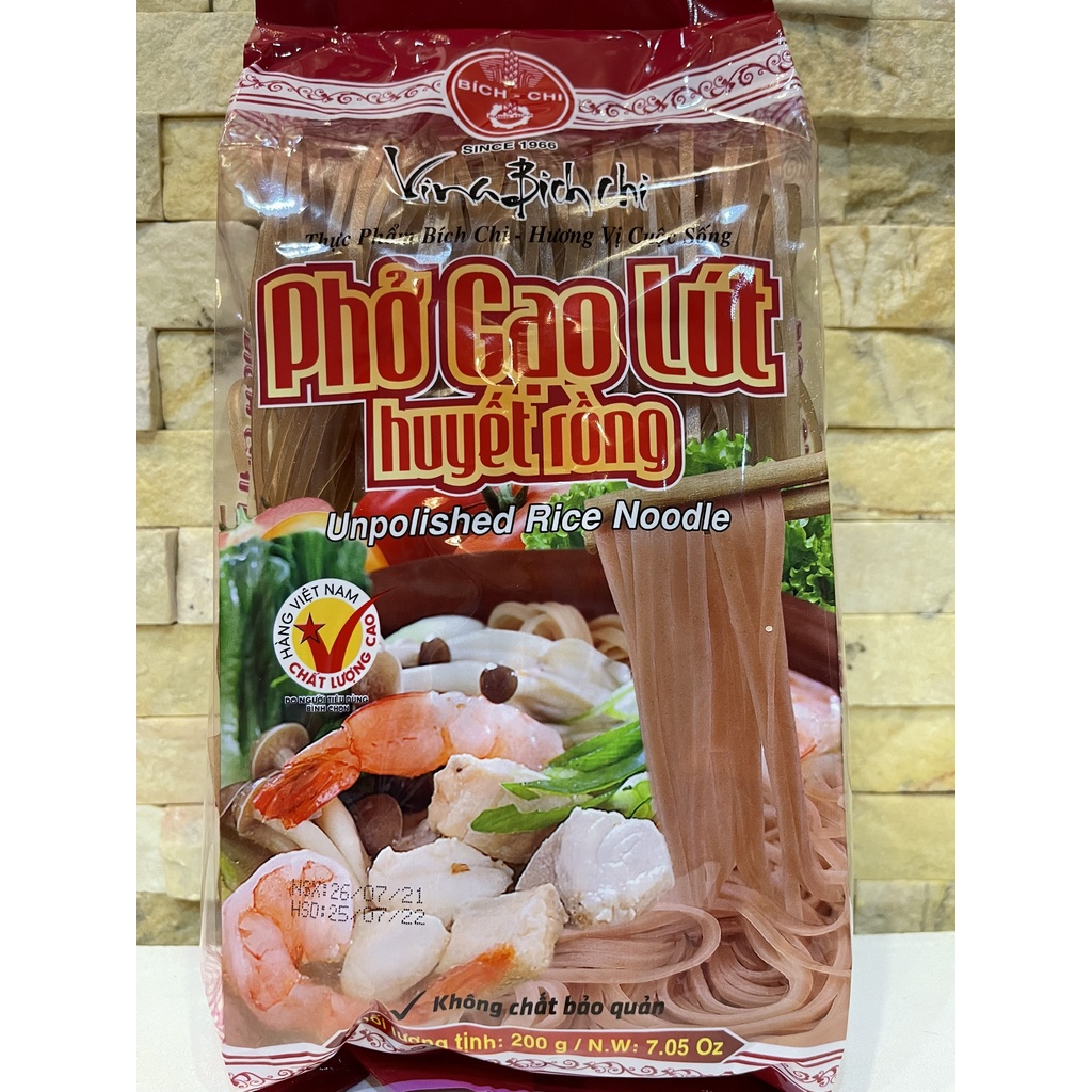 PHỞ GẠO LỨT HUYẾT RỒNG VINA BÍCH CHI GÓI 200 GRAM