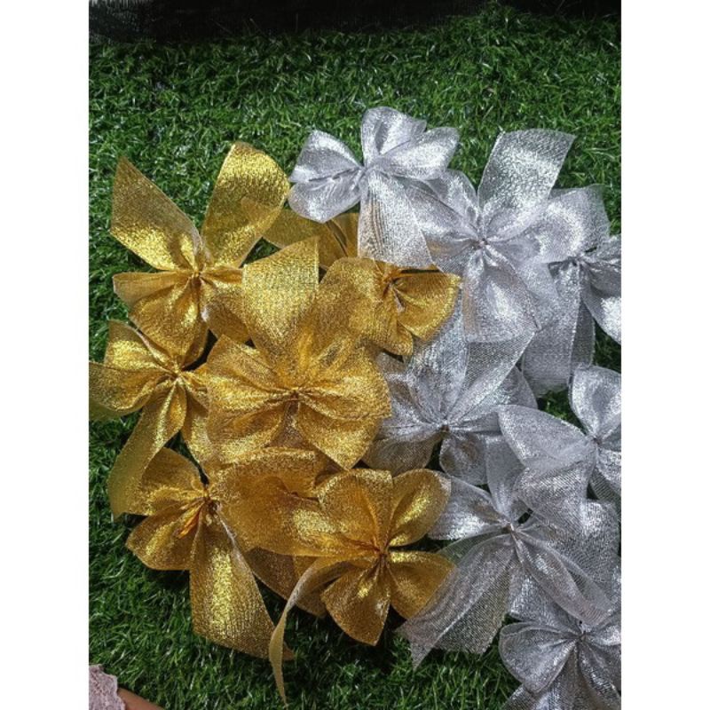 Set 10 Nơ trang trí cây thông noel