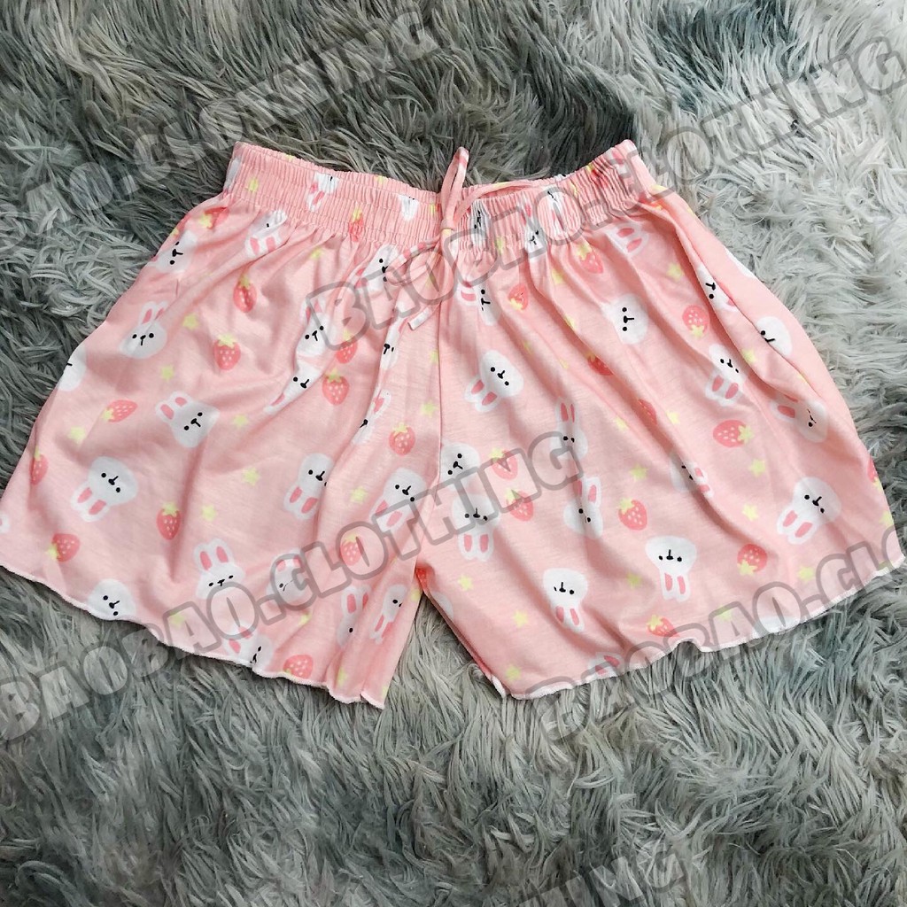 Quần Short Nữ Mặc Nhà Họa Tiết Kitty - BaoBao.Clothing [FREESHIP] - Quần đùi nữ mặc nhà say hi kít ty cute phomaique