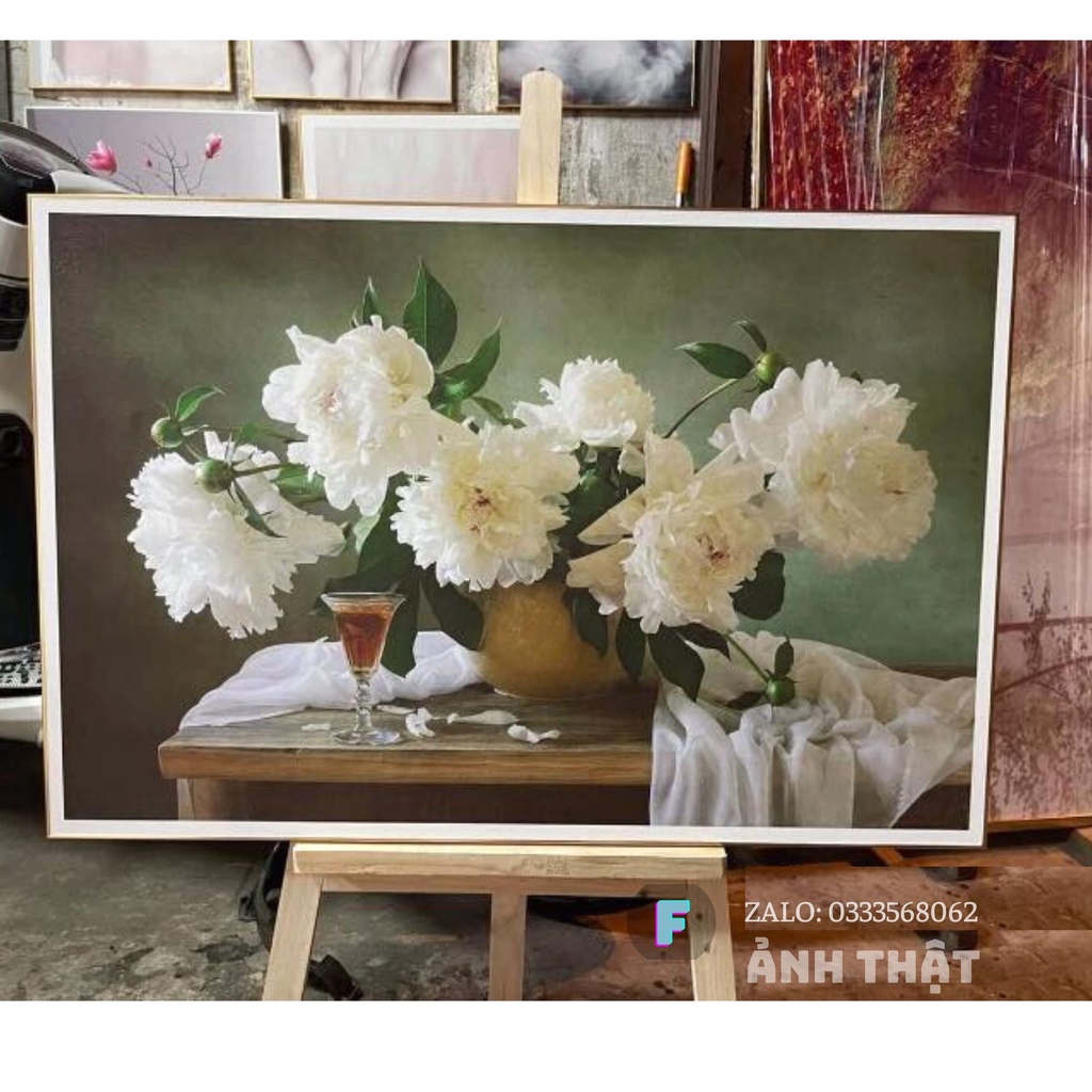 Tranh Treo Tường Canvas, Tranh decor Phòng khách, phòng ngủ, cầu thang⚡FREE SHIP⚡Mẫu bình hoa,sơn dầu