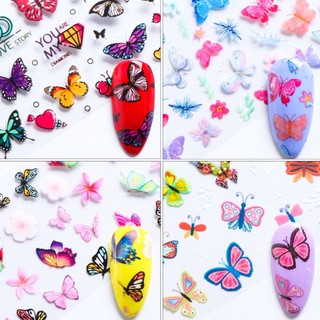 Foil dán móng hình bướm 10 tấm(4x20cm)