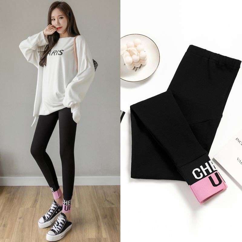 Quần Legging Lưng Cao Nâng Bụng Thời Trang Xuân Thu Cho Mẹ Bầu