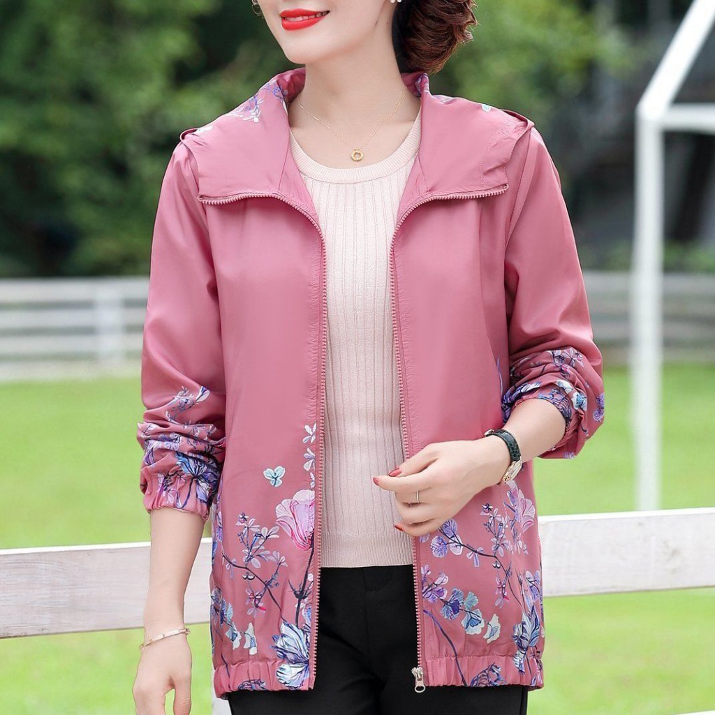 Áo Khoác Ngắn Dáng Rộng Phong Cách Phương Tây Thời Trang Xuân Thu Thiết Kế Mới Dành Cho Phụ Nữ Trung Niên