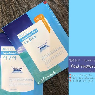Combo 5 miếng mặt nạ dưỡng da baresio mask pack - aqu