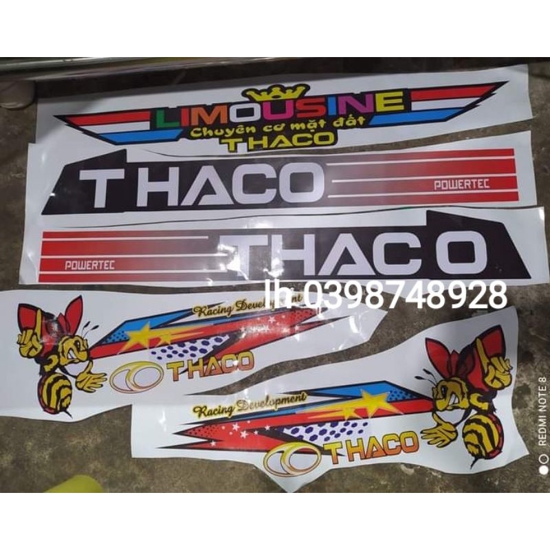 BỘ TEM THACO DÁN TRANG TRÍ XE THACO, XE TẢI