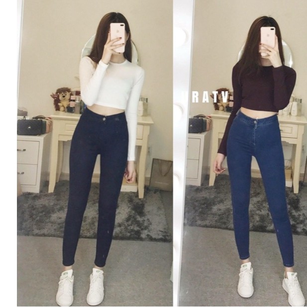 Quần Jean Nữ Lưng Cao Hình Thật Nhé Có 4 Màu Bên Trong ( 4 Màu Size 26-30 )