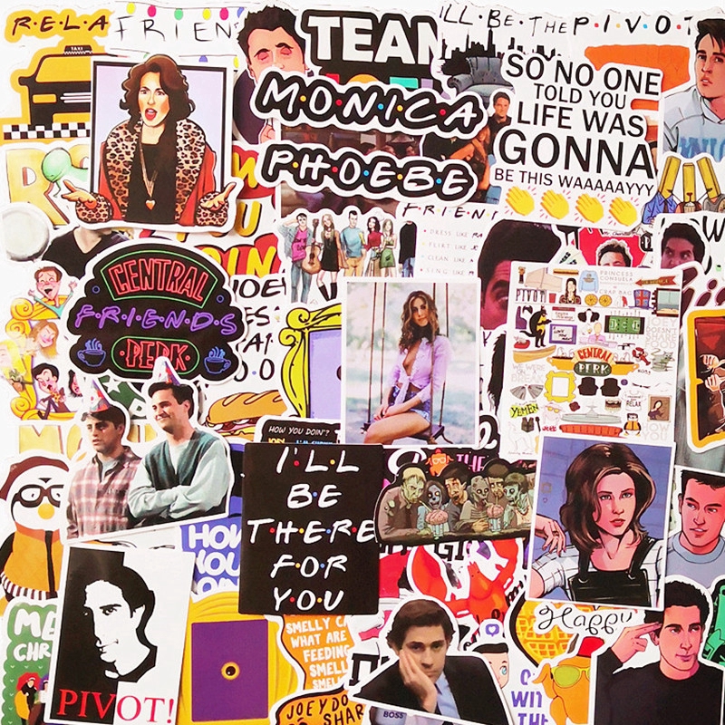 ❉ Friends - Series 02 Hot TV Shows Giấy và decal dán tường ❉1 Set DIY Doodle Decals Stickers（A-34Pcs；B-64Pcs）