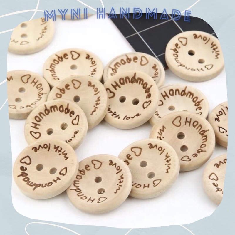Cúc gỗ handmade gói 10c