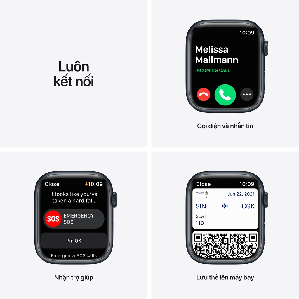 [Trả góp 0%] Đồng hồ thông minh Apple Watch Series 7 AL GPS 45mm- Hàng Chính Hãng [Futureworld- APR]