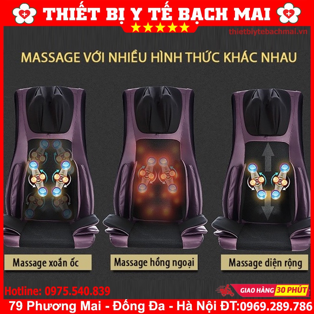 Đệm Massage 6D Nhật Bản - Ôm Toàn Thân - Túi Khí "Kép"