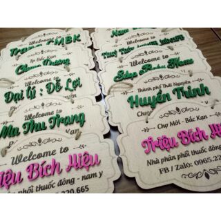 Combo 10 biển tên shop "We are a TEAM"