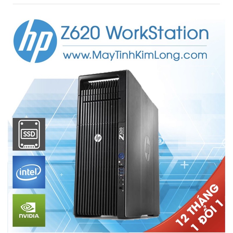 Xác Máy Bộ Barebone HP Workstation z620 Bản chạy 1 CPU - SK2011 Tặng Licensen Windows BQ - Likenew 96~