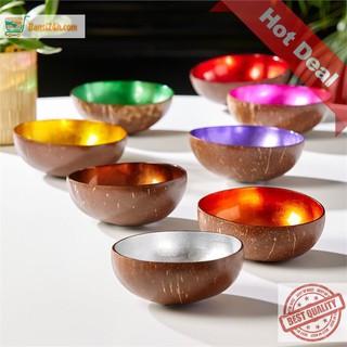 Bộ 3 Bát dừa sơn mài cao cấp làm Nail, Bát ngâm tay