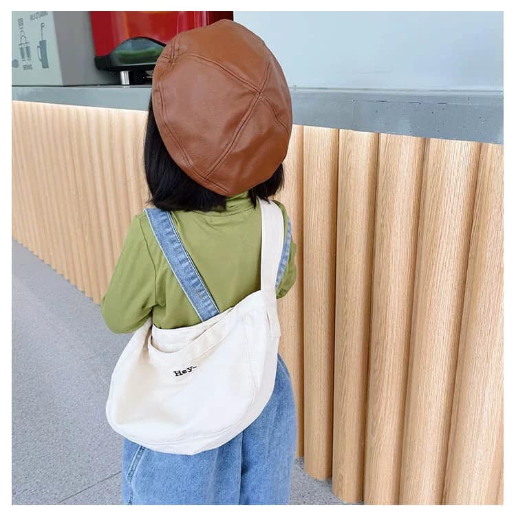 Túi vải Hàn Quốc chữ HEY siêu cute dành cho bé gái bé trai