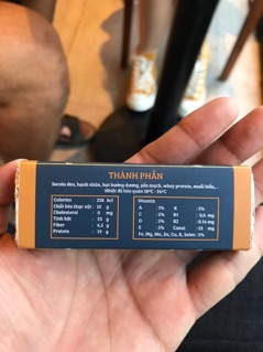 Thanh Chocolate dẻo protein bar các loại hạt