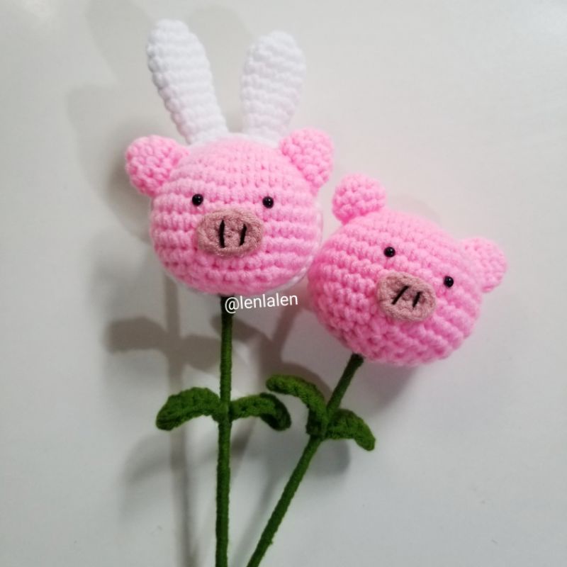 CÓ SẴN - Thú hoa len handmade hình heo gấu thỏ làm quà tặng hoặc trang trí