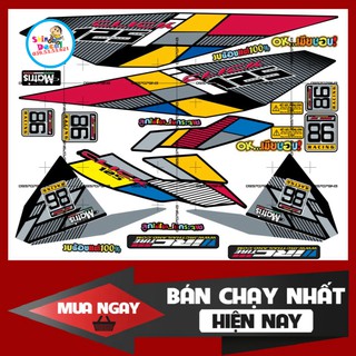 Tem xe click 125 2017 dán xe đen