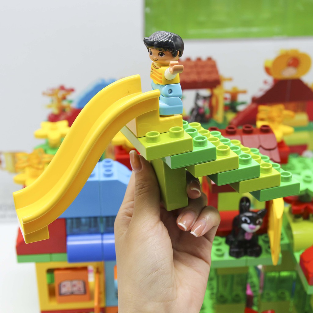 Bộ đồ chơi lắp ghép smoneo duplo ngôi nhà mơ ước của bé 175 chi tiết Toyhouse 55008