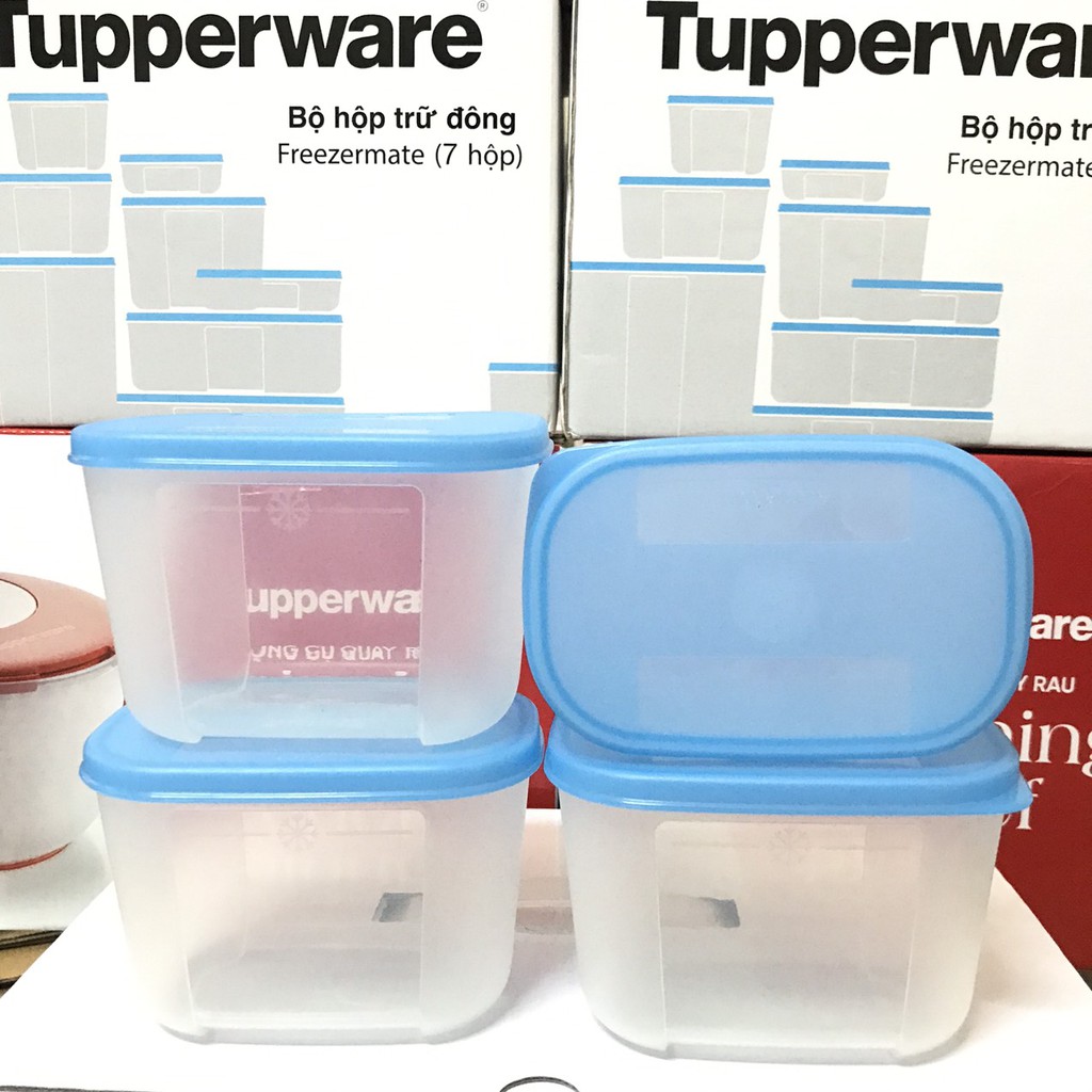 Tupperware &lt;3 Bộ hộp bảo quản thực phẩm Mini Freezermate 290ml Tupperware (4hộp)