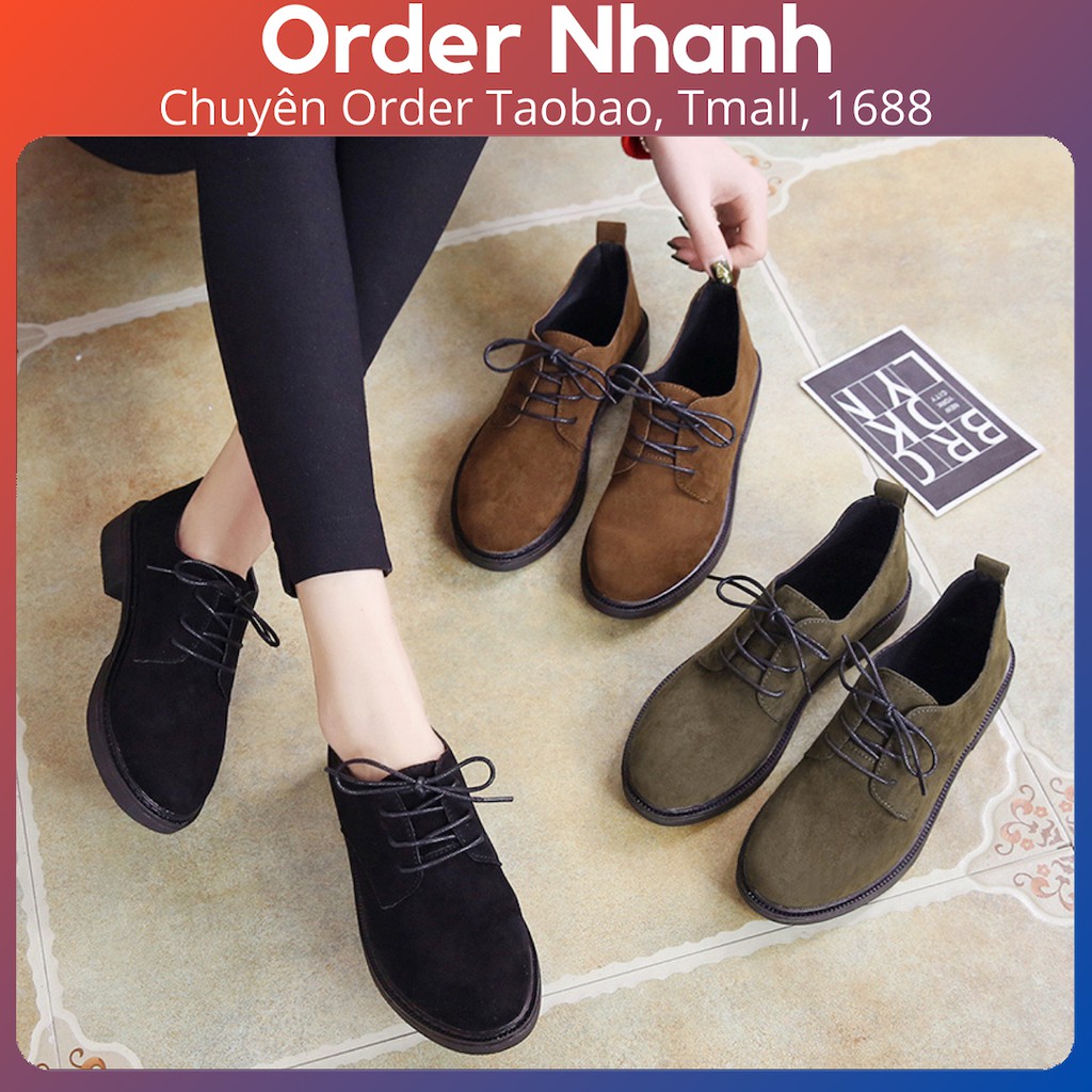 Giày nữ da lộn mẫu mới Châu Âu Order