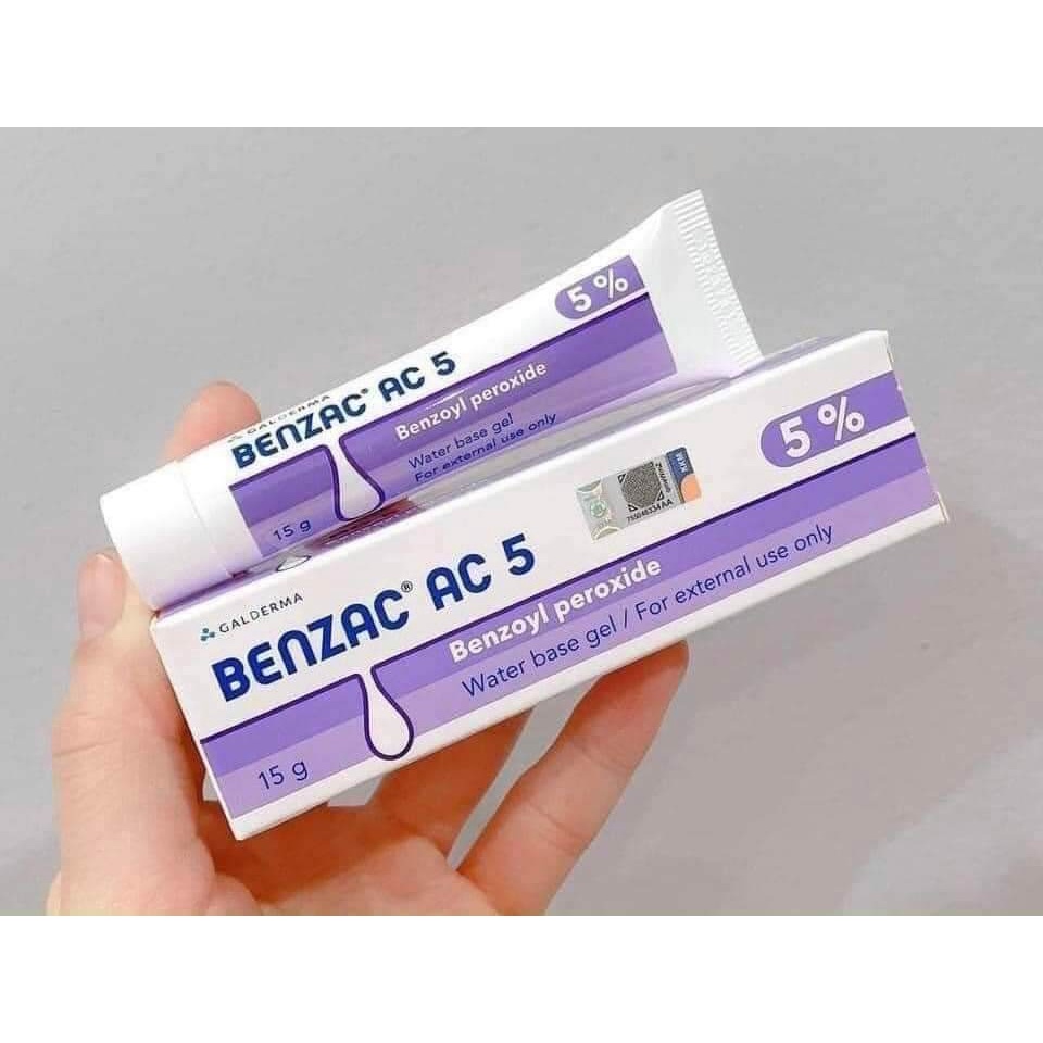 Benzac 5% chấm mụn viêm 15gam