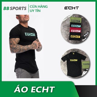 Áo thun cao cấp ECHT vải cotton - Áo tập gym hàng xuất dư xịn - BB SPORTS