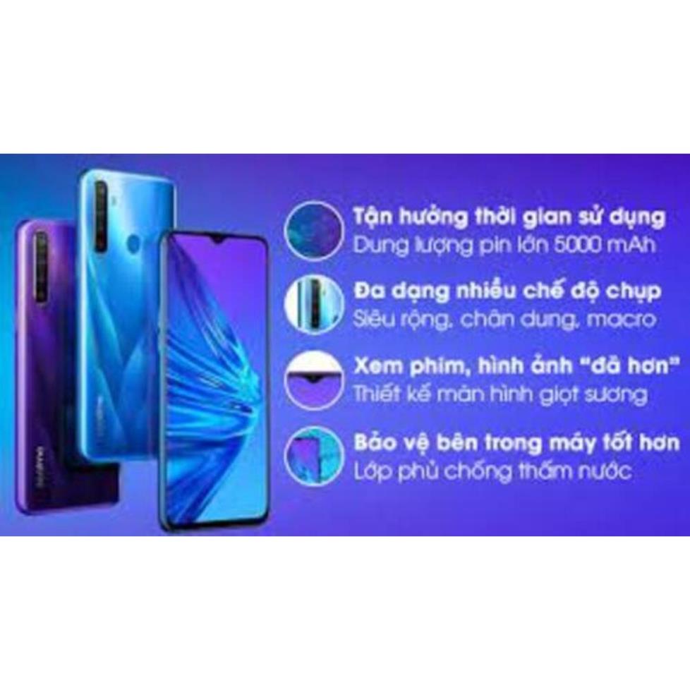 Điện Thoai Realme 5 Ram 8G/256G 2Sim Chính Hãng, Màn: Ips Lcd6.5"Hd+, Chip: Snapdragon 665, Cày Game Siêu Mượt Tnn 04