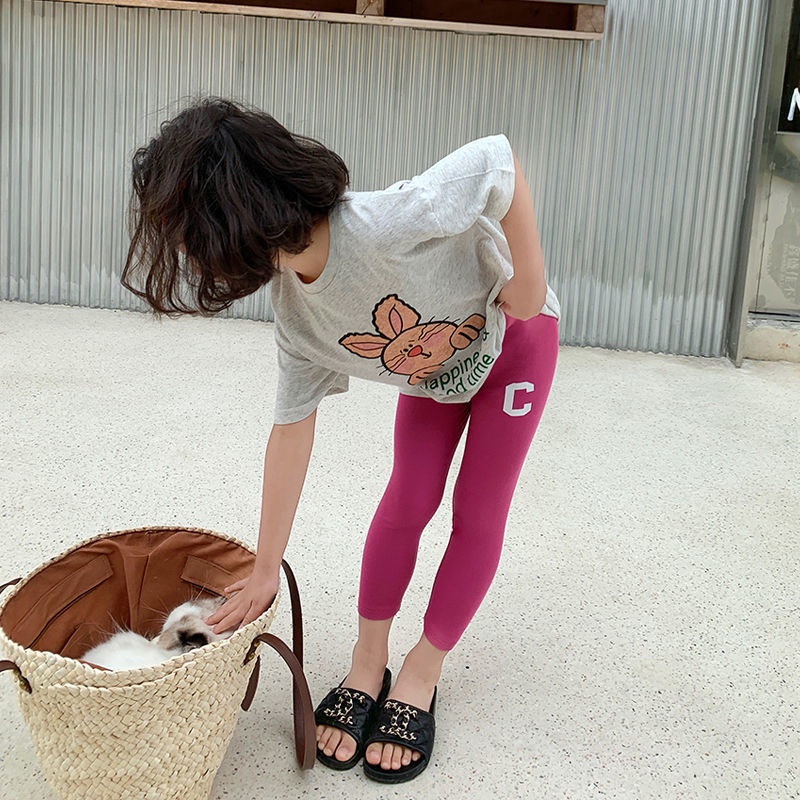 [Vận Chuyển Nhanh] Quần Legging Ôm Dáng Mỏng Thoải Mái Hợp Thời Trang Mùa Hè Phong Cách Phương Tây Cho Bé Gái