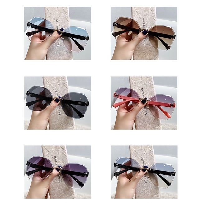 Kính Mát Gọng Vuông Cỡ Lớn Phong Cách Vintage Cho Nữ