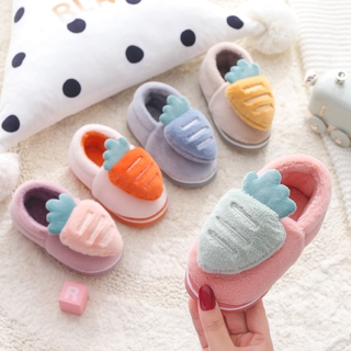 Dép Cotton Đi Trong Nhà Chống Trượt Giữ Ấm Mùa Đông Cho Bé Trai 1-6 Tuổi