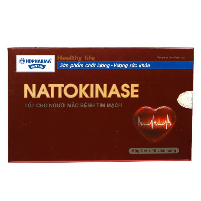 Viên uống ngừa đột quỵ - nhồi máu cơ tim Nattokinase - Hộp 30 viên