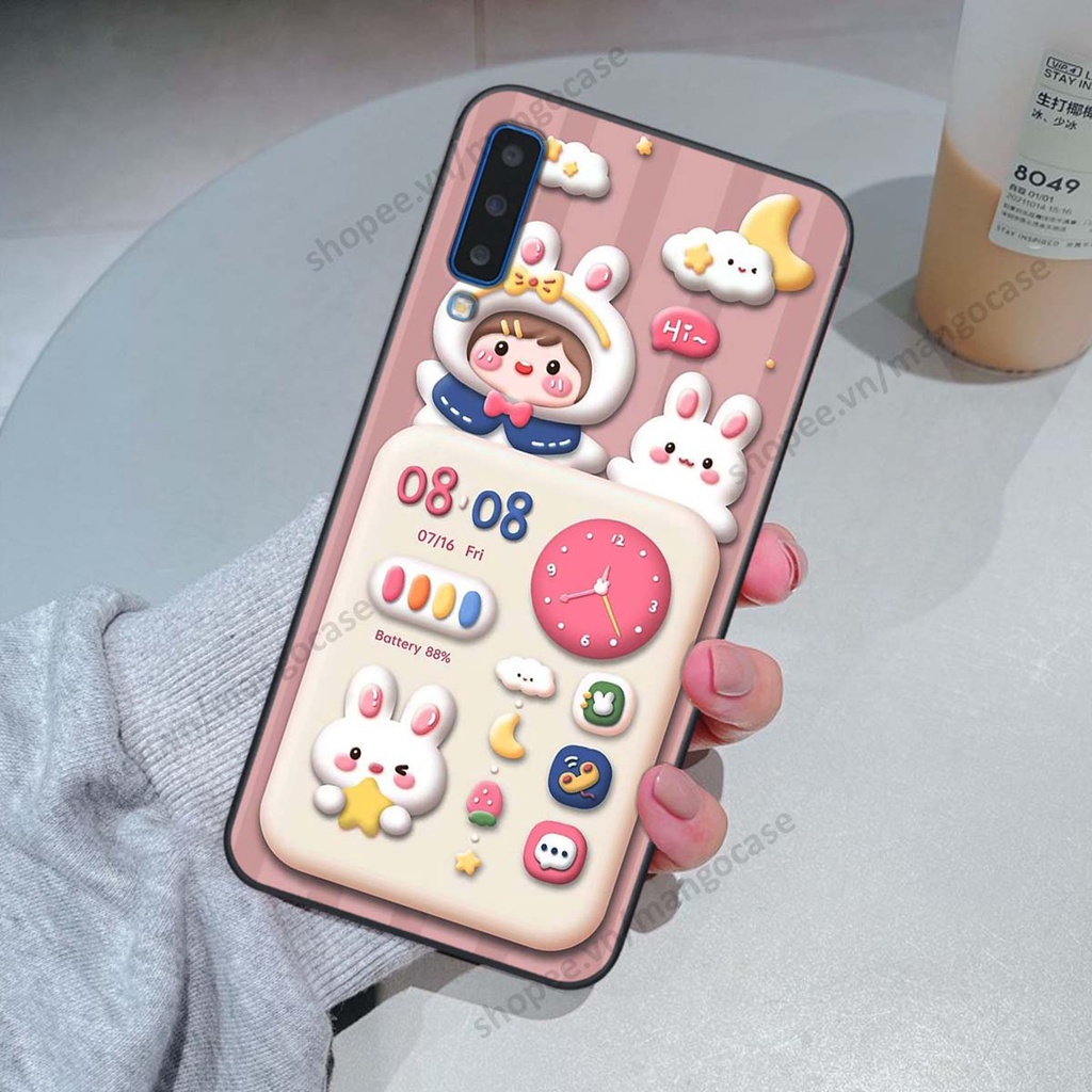 Ốp lưng Samsung A7 2018 / A9 2018 hình gấu, thỏ, đồng hồ cute dễ thương