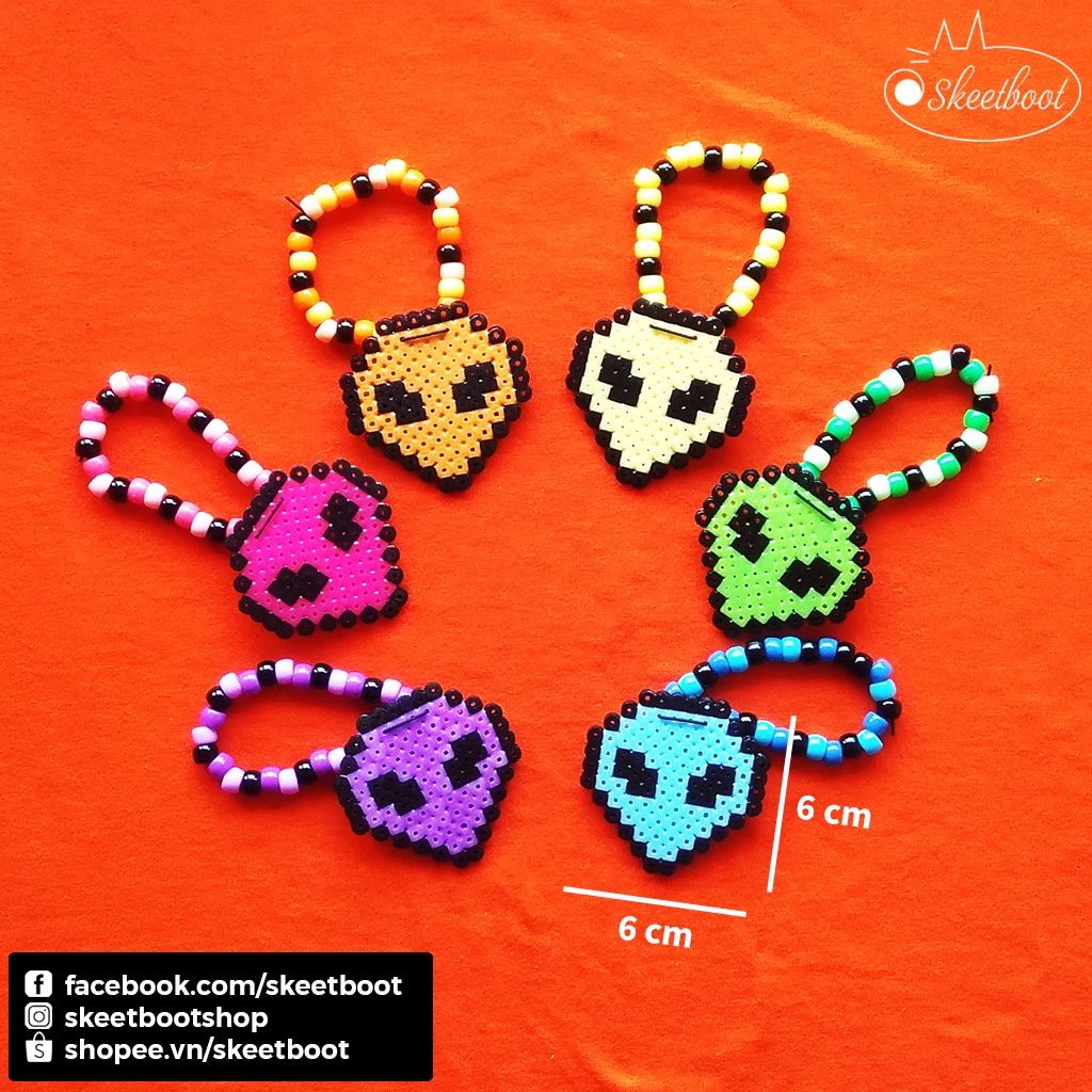 Vòng kandi alien nhiều màu - vòng tay perler người ngoài hành tinh đủ màu - phụ kiện rave edm festival