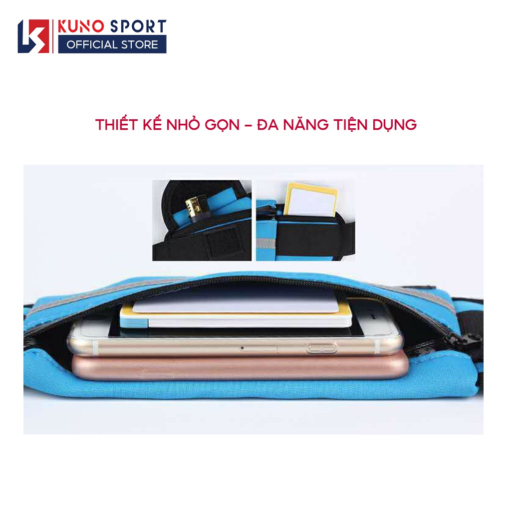 Túi Đeo Hông Chạy Bộ KUNO SPORT Có Led Phản Quang
