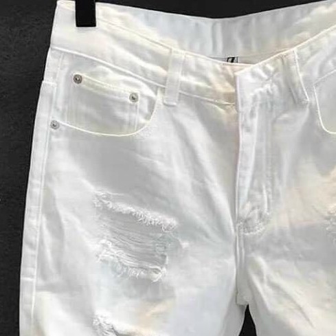 Quần Short Jean Nam Đẹp Chất Bò Co Giãn Cao Cấp, Quần Ngố rách Mẫu Mới Phong Cách Hàn Quốc Q220B