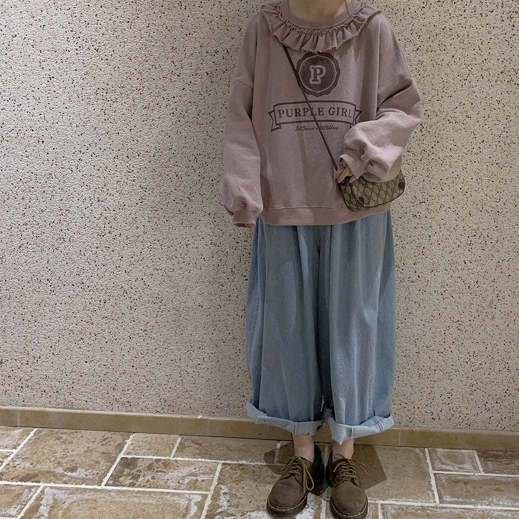 Áo Sweater Cổ Thuyền In Họa Tiết Ren Cổ Điển Phong Cách Nhật Bản Thời Trang 2022 Mới Cho Nữ