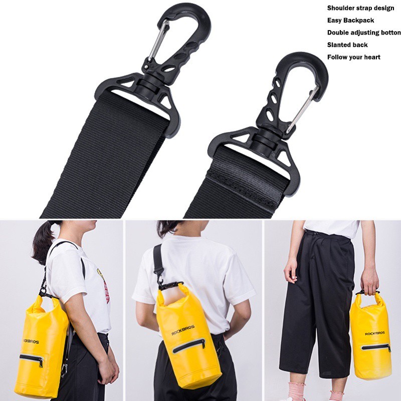 ROCKBROS Outdoor Waterproof Bucket Bag Beach Shoulder Bag Snorkeling Bag Drifting Bag Swimming Bag