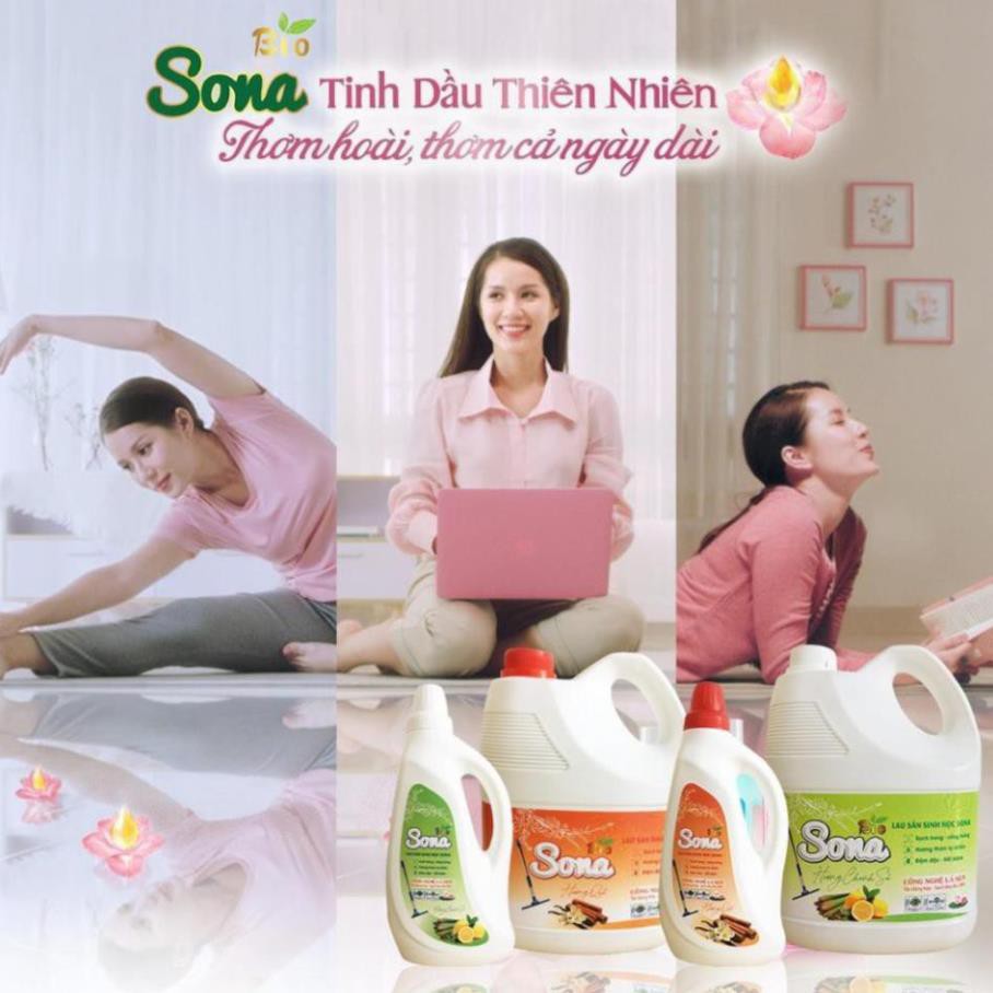 Nước Lau Sàn SoNa 3,6kg Hương Chanh Xả