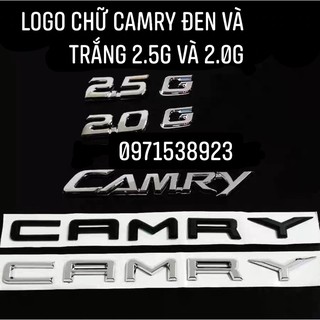logo chữ camry 2.5, 2.0, Q, G dán xe toyota
