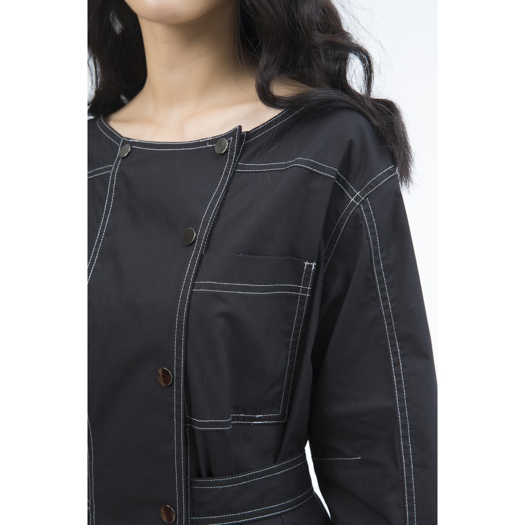 Đầm 1 lớp cổ tròn thiết kế IVY moda MS 47B7525