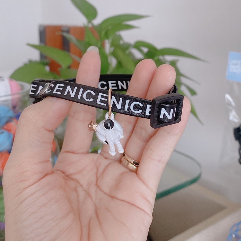 Vòng cổ cho mèo chó thú cưng có chuông hình phi hành gia dễ thương cute xinh xắn