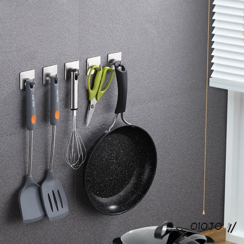 Móc Treo Đồ Dán Tường Bằng Thép Không Gỉ Với Móc Treo Lưng
