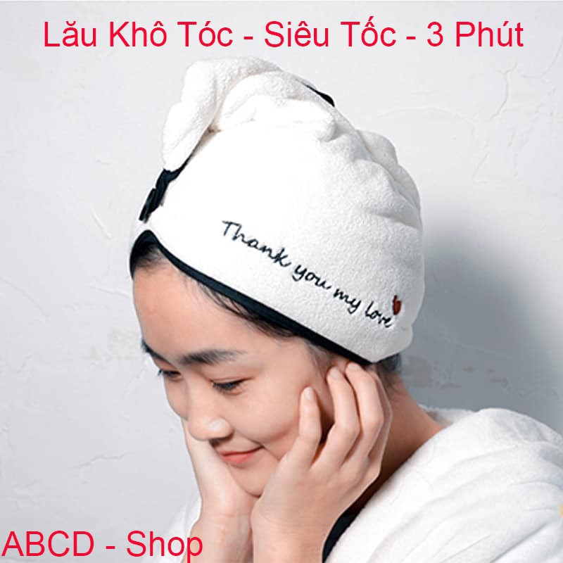 Khăn Quấn Tóc - Khô Siêu Tốc - Gấp 3 Lần Khăn Thường - Hàng Loại 1