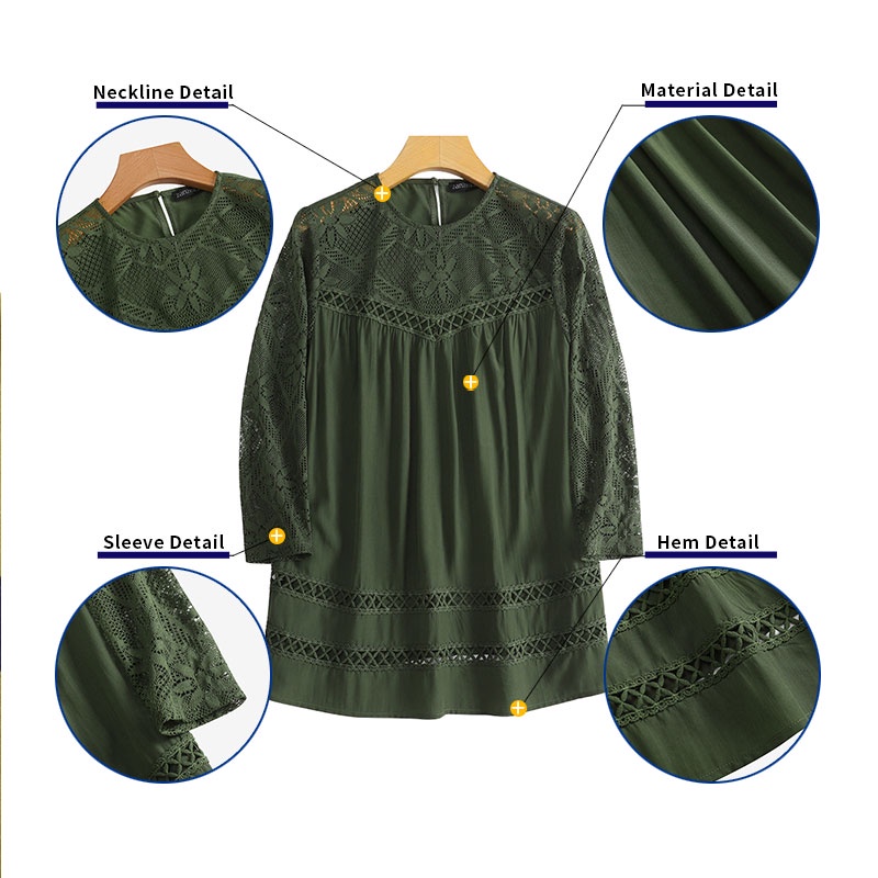 Zanzea Áo Nữ Tay Dài Phối Ren Thời Trang Thanh Lịch